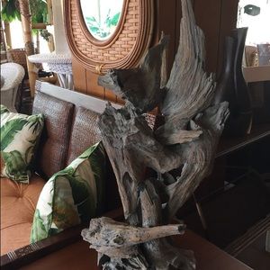 Two pieces of driftwood $59 the larger is $79